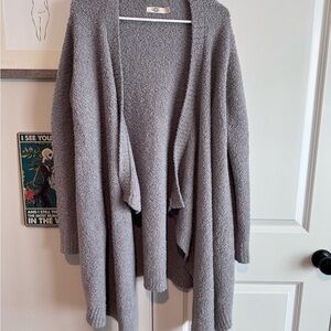 UGG Soft Gray Draped Cardigan Large